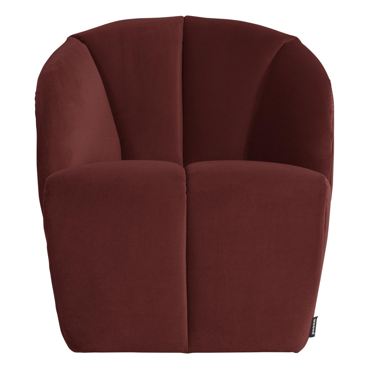 WOOOD Mojo draaifauteuil velvet Kastanjebruin