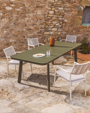 Kave Home Izola tuintafel uitschuifbaar rechthoek 220x100 cm Green