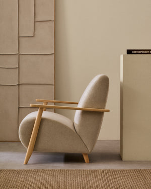 Kave Home Meghan fauteuil Pearl naturel