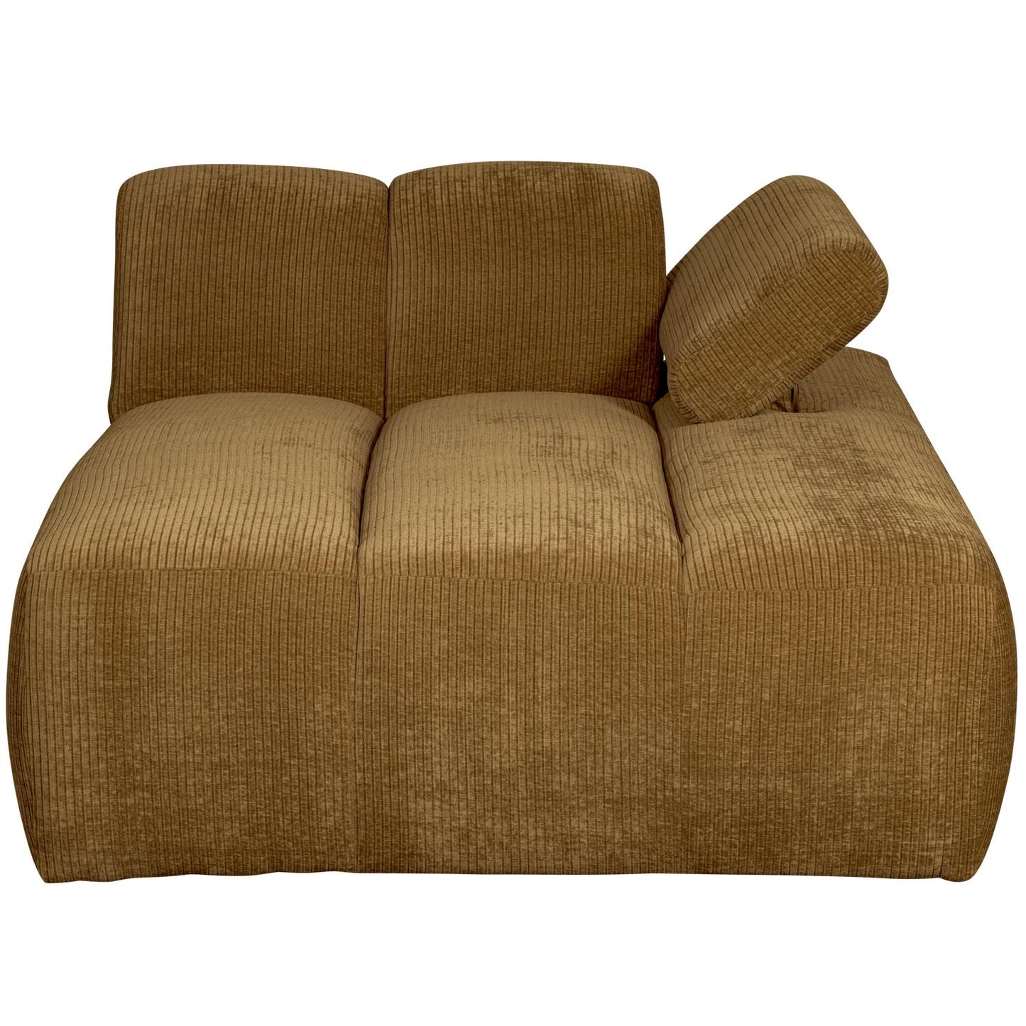 WOOOD Mojo chaise longue bank arm rechts ribstof Honinggeel