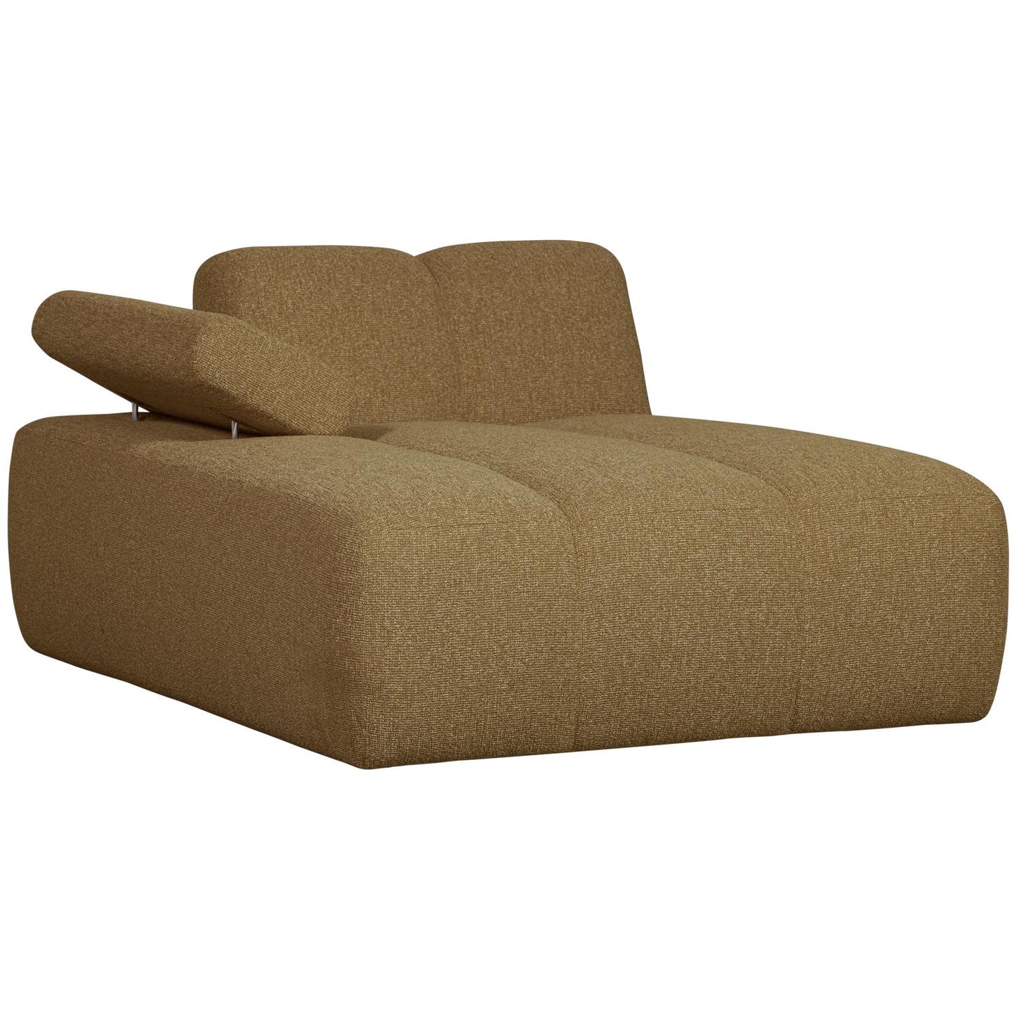 WOOOD Mojo chaise longue bank arm links bouclé Geel/Bruin Melange