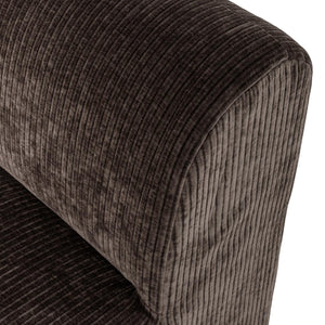 WOOOD Mojo Base eetkamerbank 84 cm met rugleuning rib Bruin