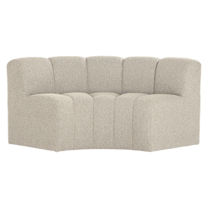 WOOOD Mojo eetbank halfronde hoek rugleuning Bouclé Beige