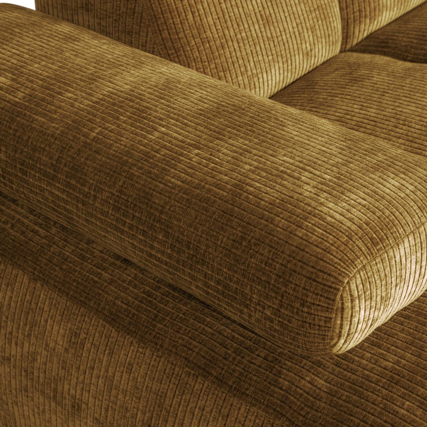WOOOD Mojo chaise longue bank links ribstof Honinggeel