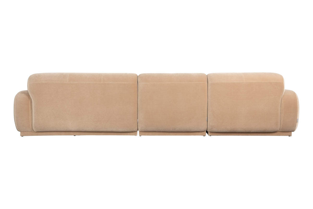 Zuiver Hazel 6-zitsbank Chaise Longue links Beige