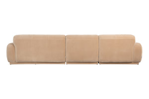 Zuiver Hazel 6-zitsbank Chaise Longue links Beige
