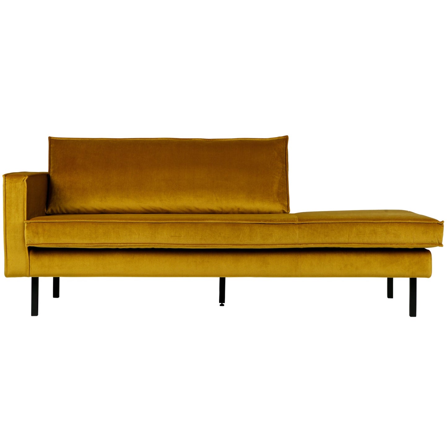 WOOOD Rodeo daybed links velvet Okergeel
