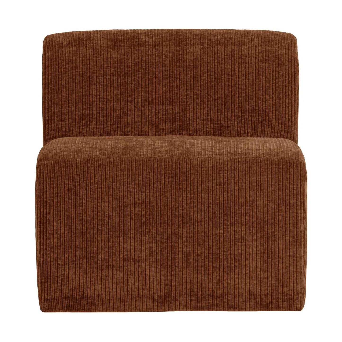 WOOOD Mojo Base eetkamerbank 84 cm met rugleuning rib Roestbruin