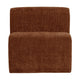 WOOOD Mojo Base eetkamerbank 84 cm met rugleuning rib Roestbruin