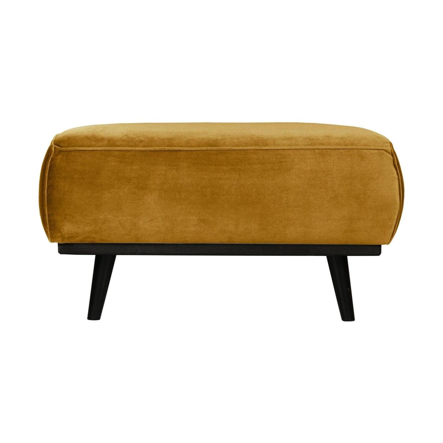 WOOOD Statement hocker Velvet Honinggeel