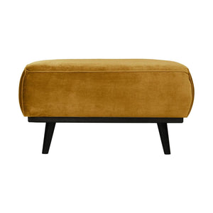WOOOD Statement hocker Velvet Honinggeel