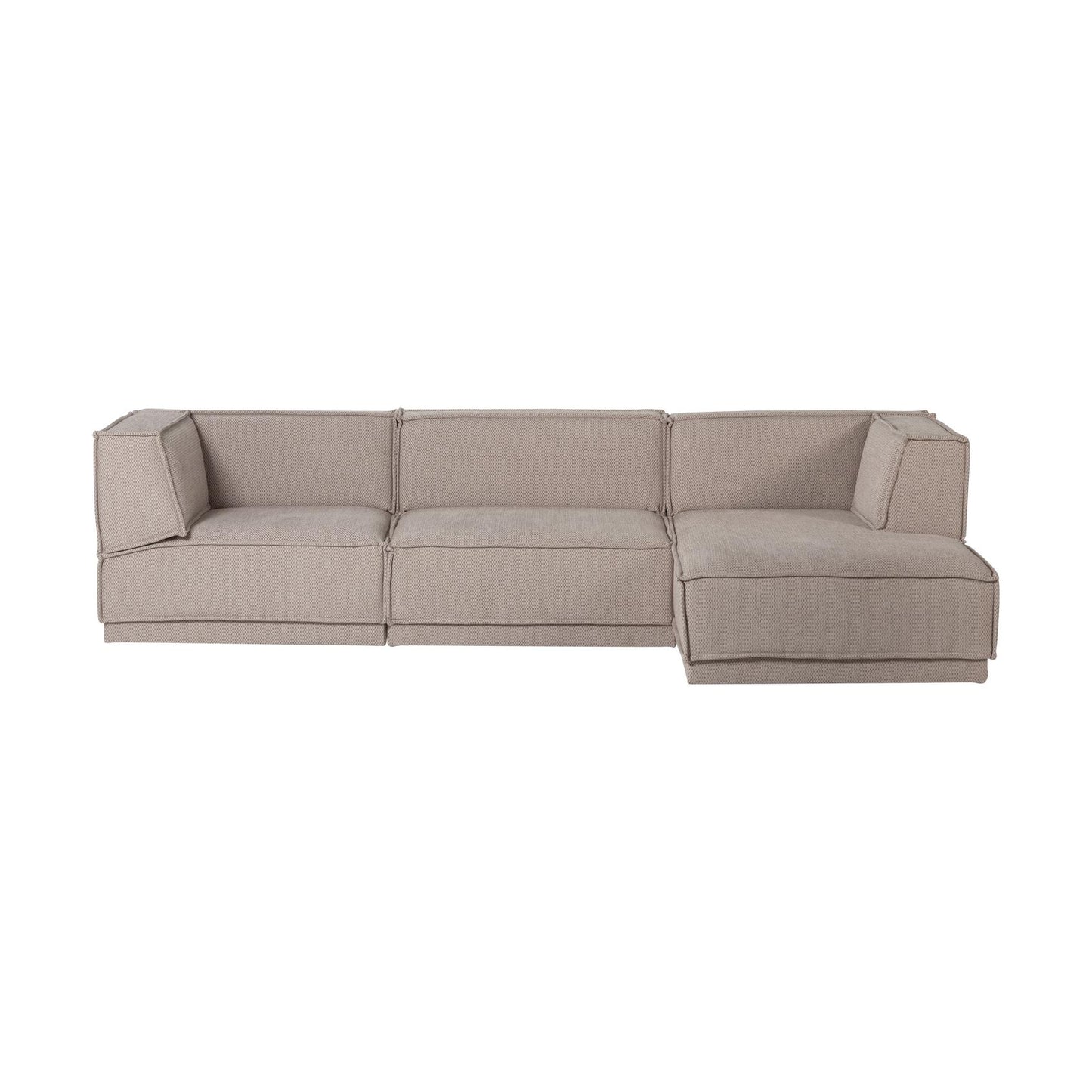 WOOOD Manu 3-zitsbank chaise longue rechts Naturel