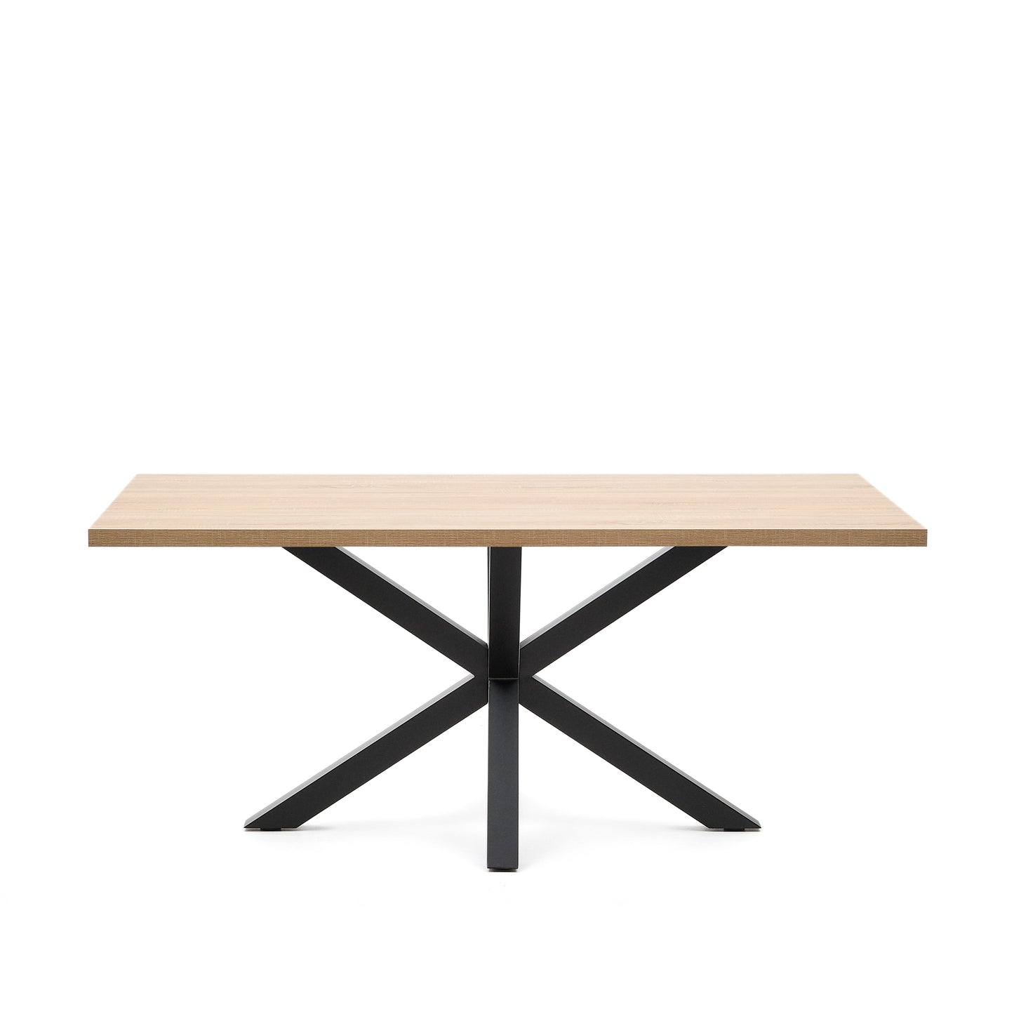 Kave Home Argo eettafel rechthoek 180x100 cm Natural/Black