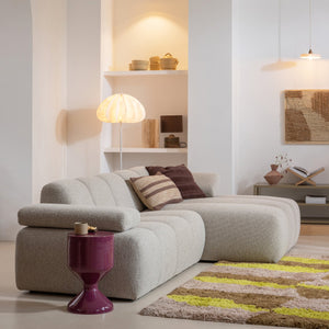 WOOOD Mojo chaise longue bank arm rechts ribstof Ecru