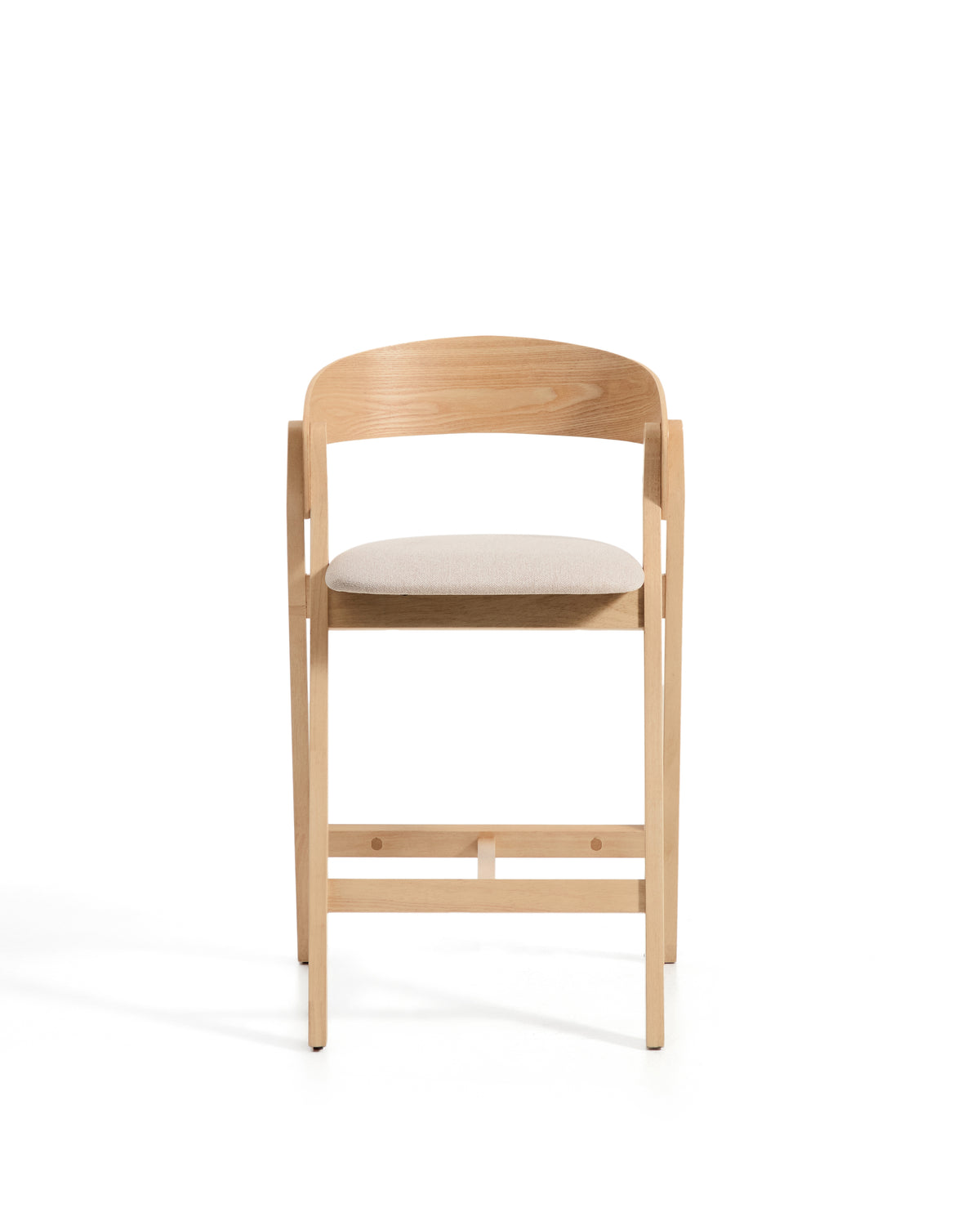 Kave Home Godia barkruk H65 chenille Grey/Beige