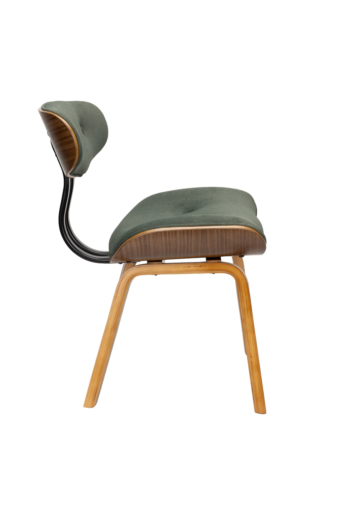 Dutchbone Blackwood eetkamerstoel Walnut/Green