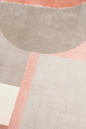 Zuiver Hilton vloerkleed Ø240 cm Grey/Pink
