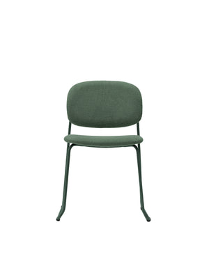 Kave Home Meli eetkamerstoel chenille Groen