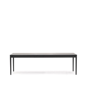 Kave Home Lenon eettafel uitschuifbaar rechthoek 160x90 cm Black