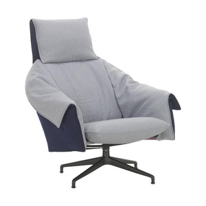 Vitra Bascule Highback fauteuil Cento Light Lavender / Electric Blue sterpoot diepzwart