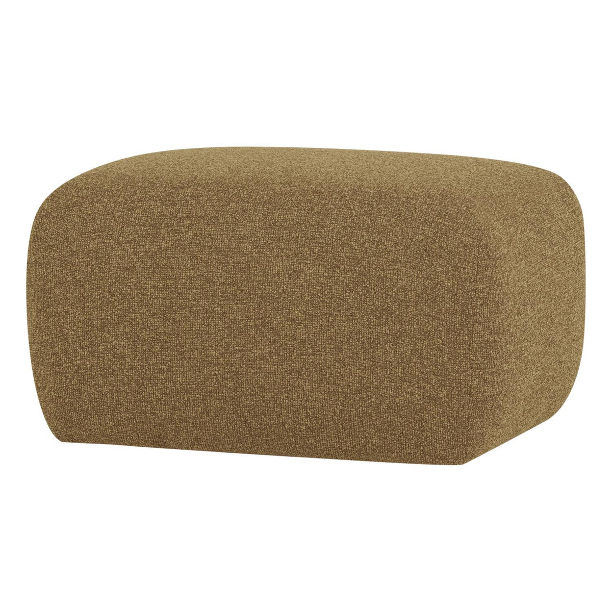 WOOOD Mojo Base poef bouclé Geel/Bruin
