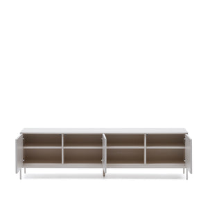 Kave Home Vedrana tv-meubel 3 deuren Wit