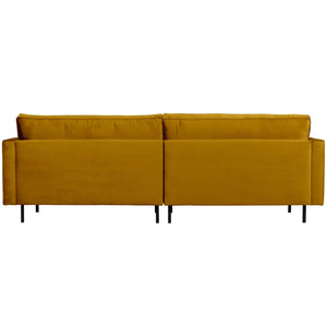 WOOOD Rodeo Classic 3-zitsbank velvet Okergeel