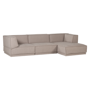 WOOOD Manu 3-zitsbank chaise longue rechts Naturel