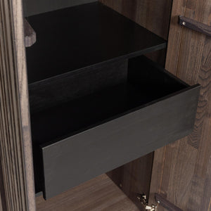 WOOOD New Gravure hoge kast Espresso
