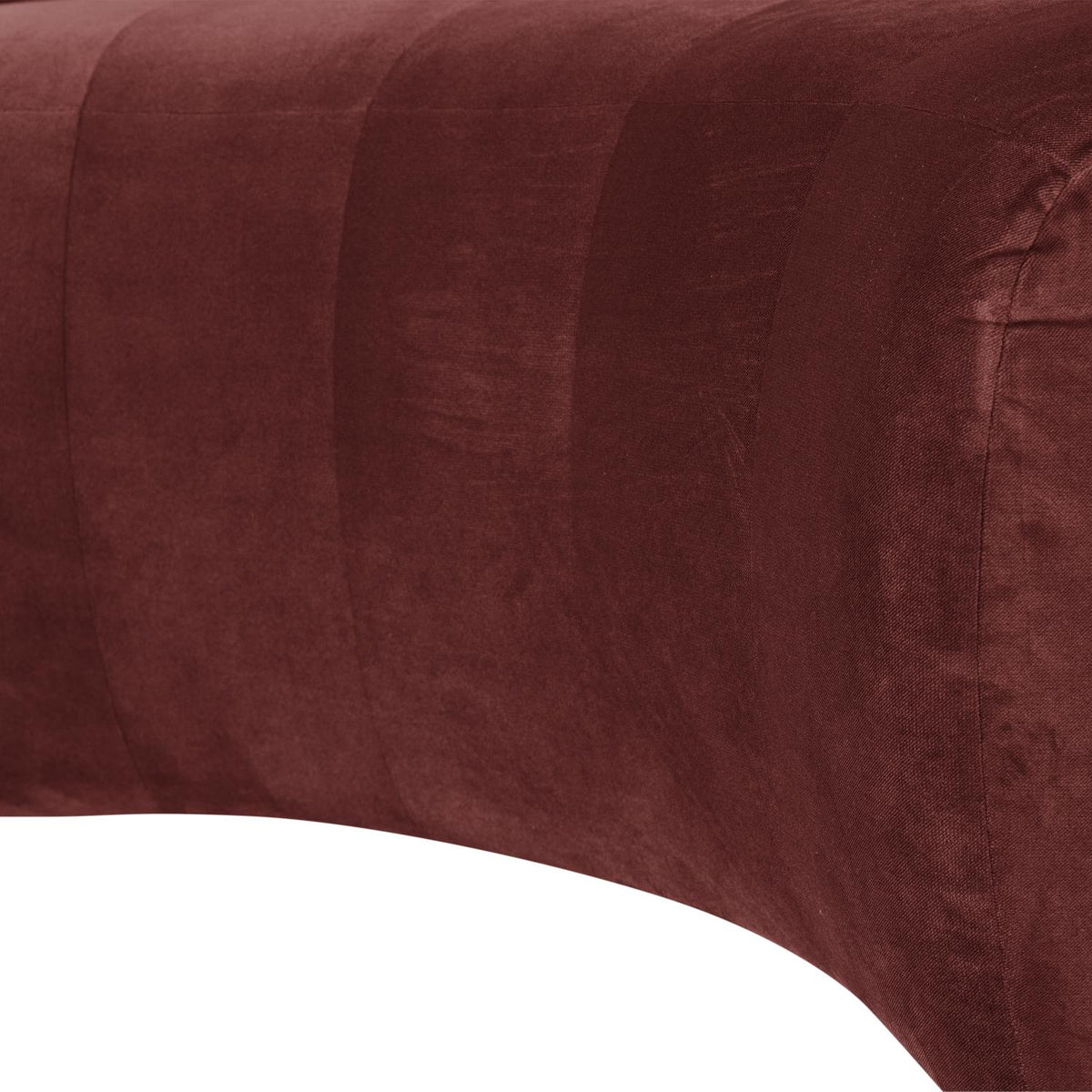 WOOOD Mojo Base eetbank halfronde hoek rugleuning velvet Kastanjebruin
