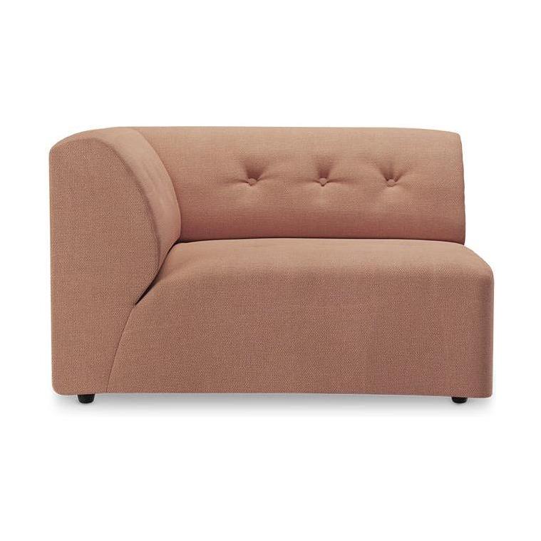 HKliving Vint 1,5-zits bank left Linen Dusty Rose