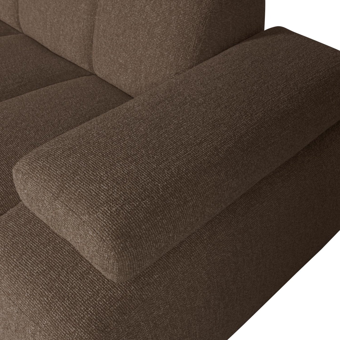 WOOOD Mojo chaise longue bank links bouclé Bruin melange
