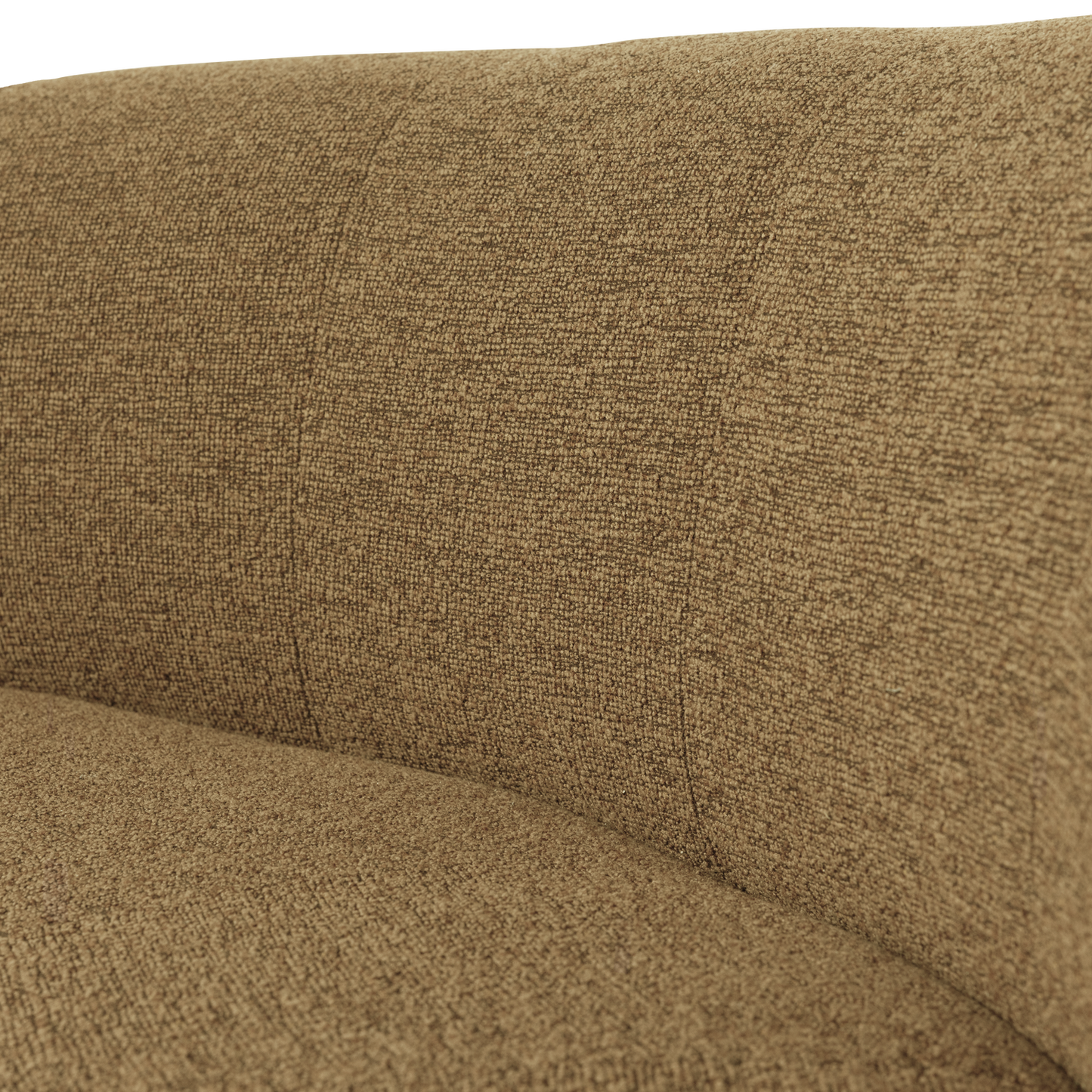 WOOOD Mojo Base eetbank halfronde hoek rugleuning bouclé Geel/Bruin