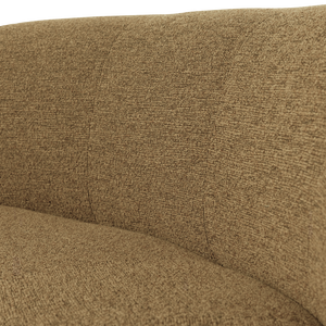 WOOOD Mojo Base eetbank halfronde hoek rugleuning bouclé Geel/Bruin