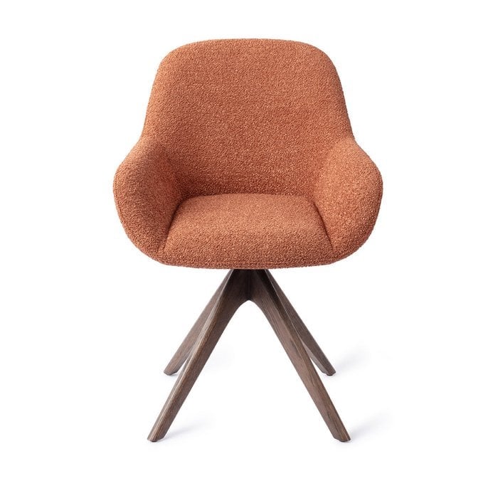 Jesper Home Kushi eetkamerstoel Amber Autumn revolve oak walnut