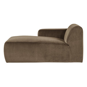 WOOOD Mojo Base chaise longue bank arm links velvet Taupe