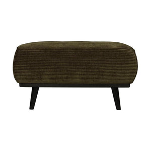 WOOOD Statement hocker Ribstof Warm Groen