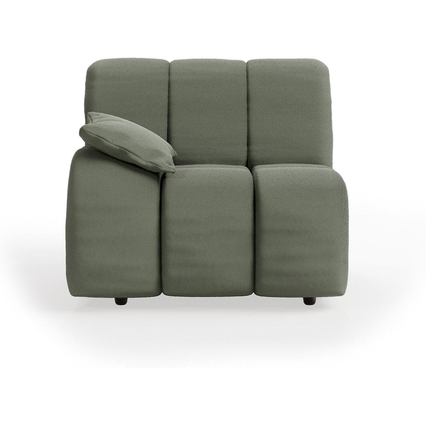 HKliving Wave bank left low arm Linen Army Green