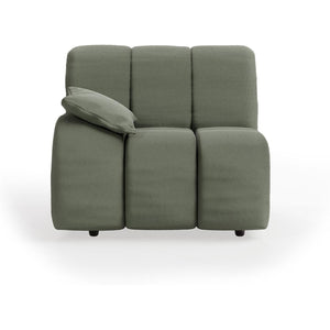 HKliving Wave bank left low arm Linen Army Green