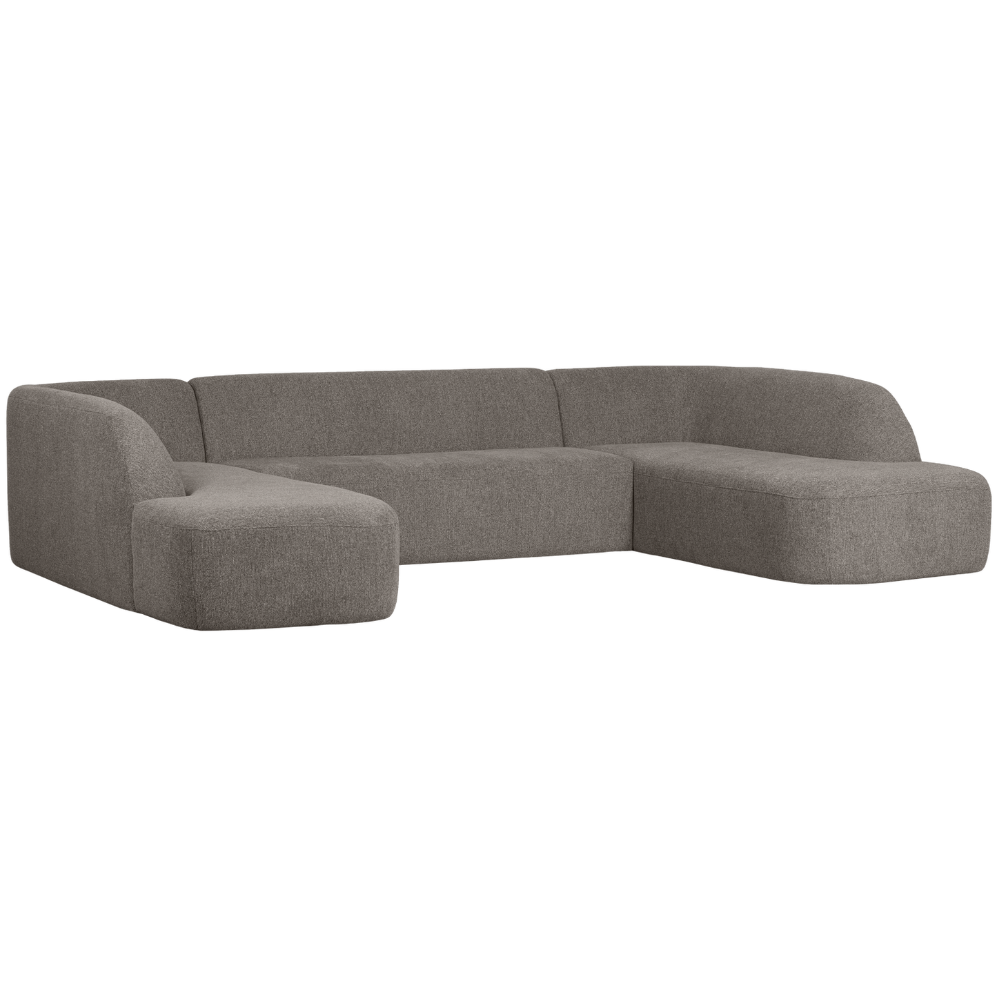 WOOOD Sloping U-vorm bank Grijs Melange