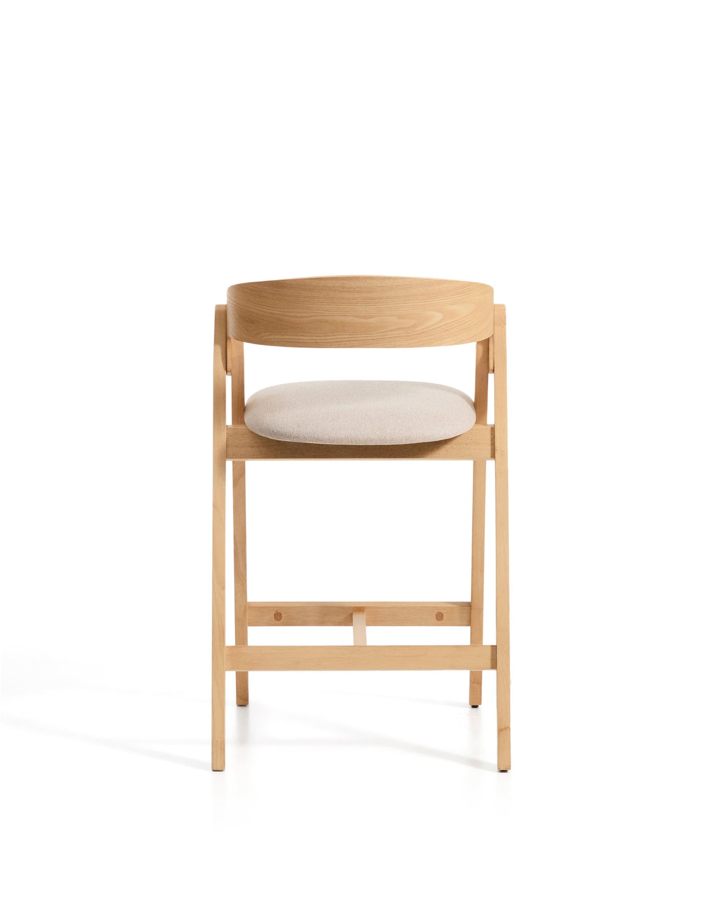 Kave Home Godia barkruk H65 chenille Grey/Beige