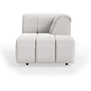 HKliving Wave bank right divan Corduroy Rib Cream