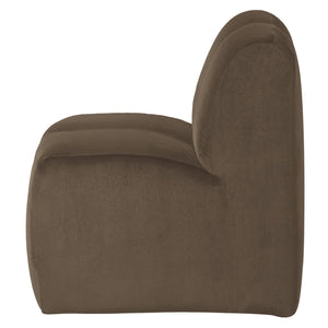 WOOOD Mojo eetkamerbank 84 cm met rugleuning velvet Taupe