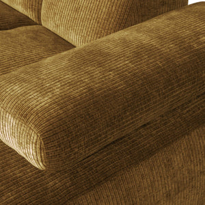 WOOOD Mojo chaise longue bank rechts ribstof Honinggeel