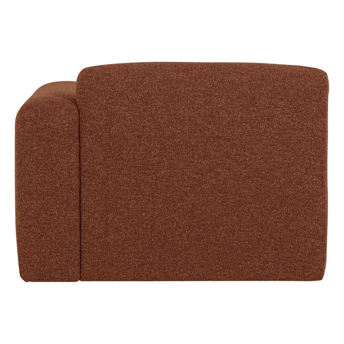 WOOOD Mojo Base 1-zits bank arm rechts bouclé Roestbruin