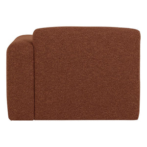 WOOOD Mojo Base 1-zits bank arm rechts bouclé Roestbruin