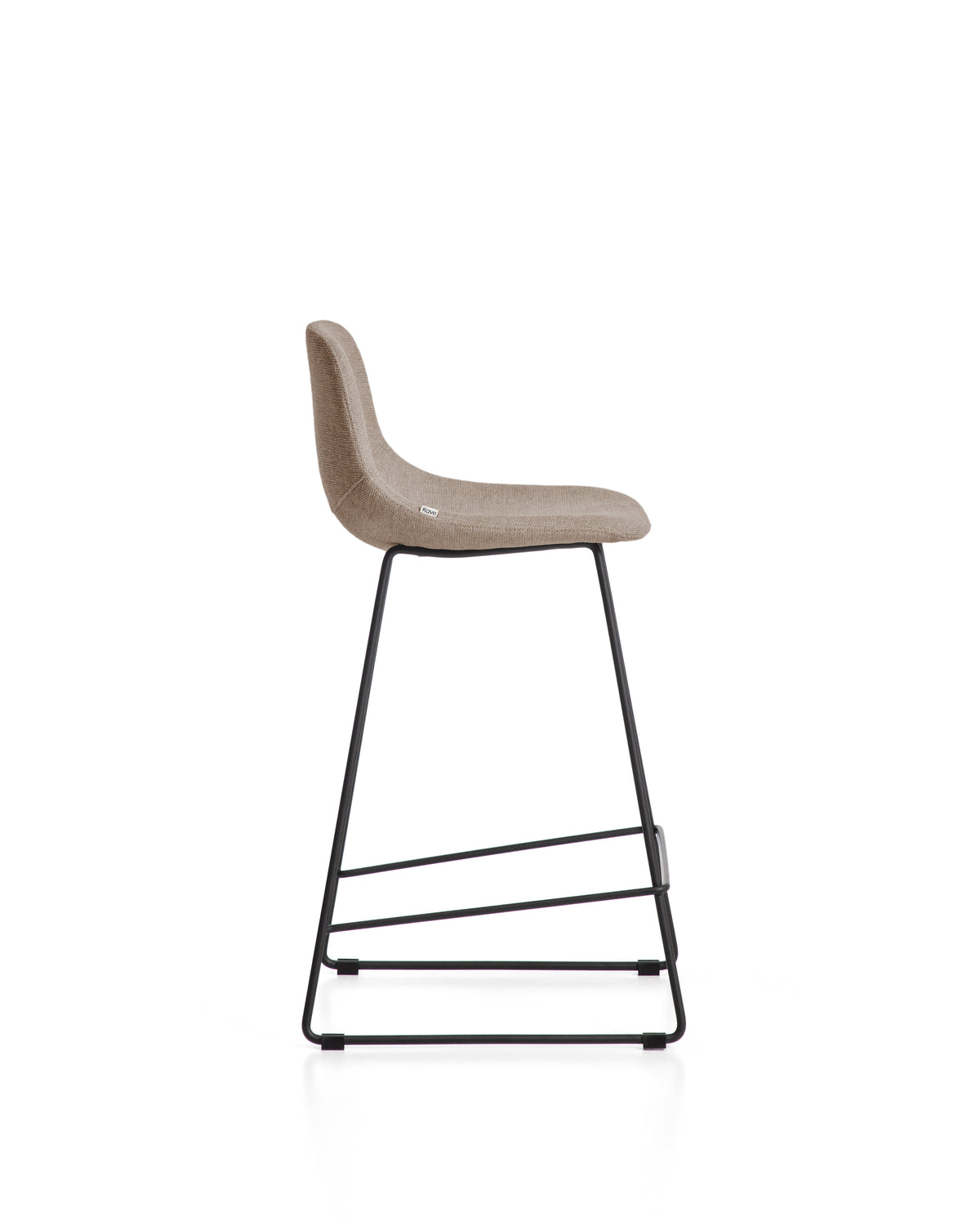 Kave Home Zahara barkruk H76 chenille Bruin