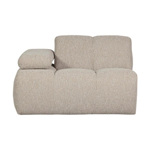 WOOOD Mojo 1-zits bank arm links bouclé Beige