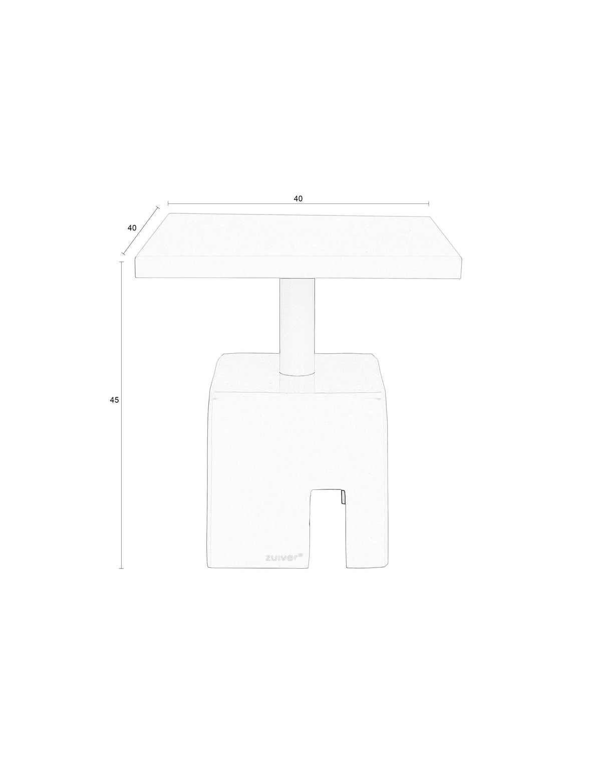 Zuiver Chubby Side Table Stone Green