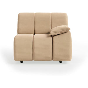 HKliving Wave bank right low arm Royal Velvet Cream